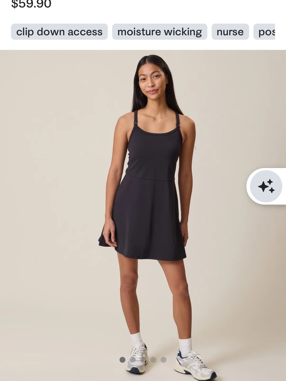 Kindred Bravely Stevie Black Nursing Active Mini Dress
